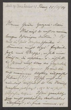 Brief an Marie von Bülow : 25.11.1894