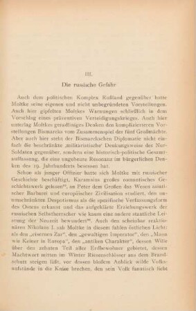 III. Die russische Gefahr