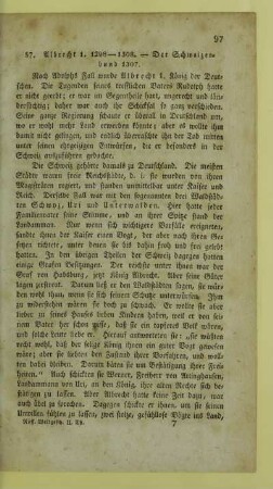 57. Albrecht 1. 1298 - 1308. - Der Schweizerbund 1307