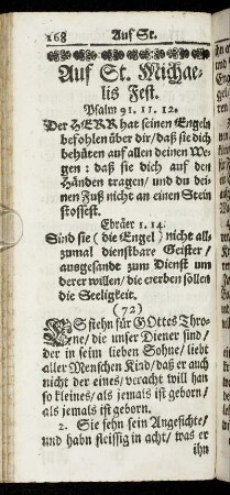 Auf St. Michaelis Fest.