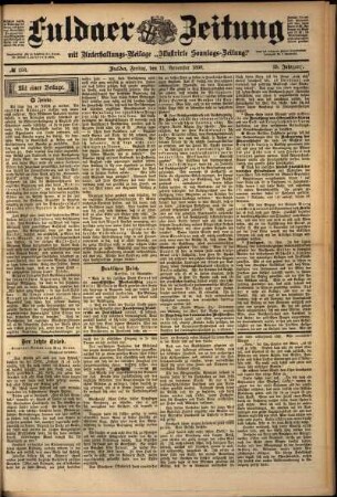Ausgabe vom Freitag, den 11. November 1898.
