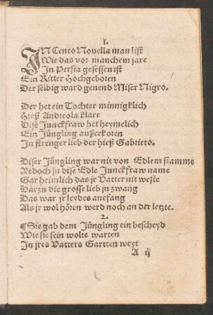 JN Cento Nouella man list || Wie das vor manchem jare ||