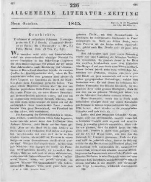 Traditiones Et Antiquitates Fuldenses. Mit Einem Steindruck. Hrsg. v. E. F. J. Dronke. Fulda: Müller 1844