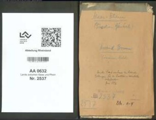 Von der Domänenkasse zu zahlende Vorschüsse wegen zu Zuchthaus verurteilter Holzfrevler