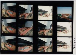 Kanalbrücke über die Weser - Unterbauten - Mittellandkanal, Minden, 1996