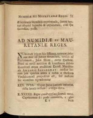 Ad Numidiæ et Mauretaniæ Reges.