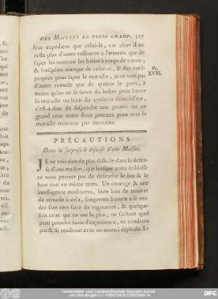 Précautions Dans la surprise & défense d'une Maison.