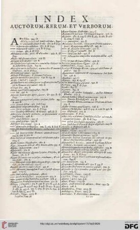 Index auctorum, rerum et verborum