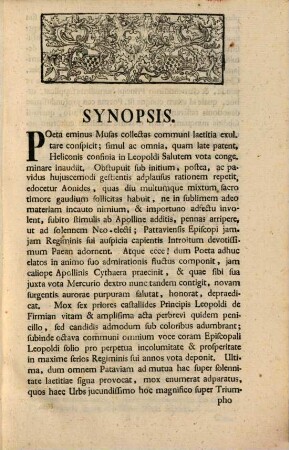 Poetica Gratvlatio pro Trivmpho Leopoldi ... Episcopi atque Principis Exemptae Cathedralis Ecclesiae Passaviensis
