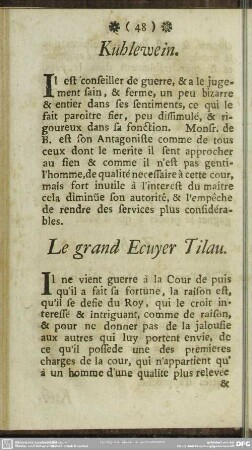 Le grand Ecuyer Tilau