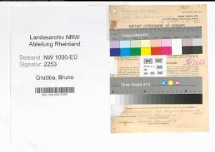 Entnazifizierung Bruno Grubba, geb. 02.08.1912 (Kaufm.Angest.)