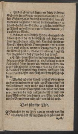 Das fünffte Lied.
