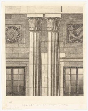 Neue Reichskanzlei, Berlin Innenräume: Wandaufriss, Details