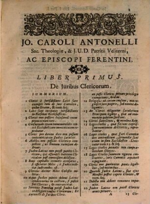 Tractatus de juribus et oneribus clericorum