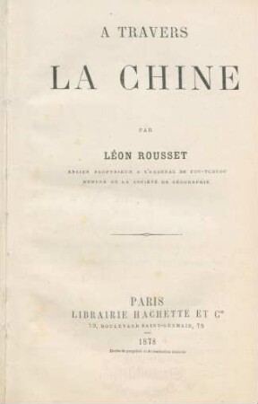 À travers la Chine