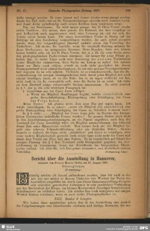 Bericht über die Ausstellung in Hannover
