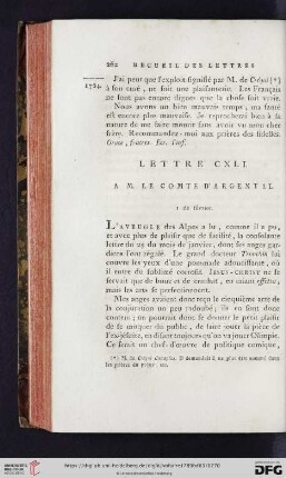(Lettre CXLI - CL)