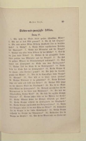 Sieben-und-zwanzigste Lektion