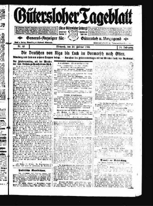 Gütersloher Tageblatt. 1911-1921