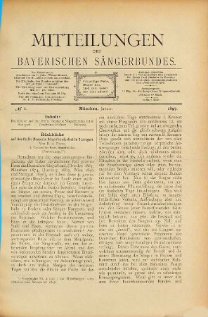 Mitteilungen des Bayerischen Sängerbundes. 1897
