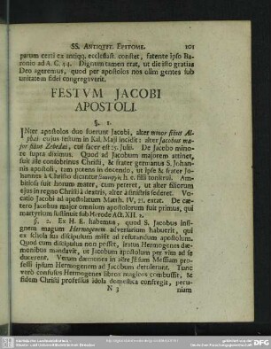 Festum Jacobi Apostoli