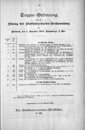 Tages-Ordnung, 05. Dezember 1900
