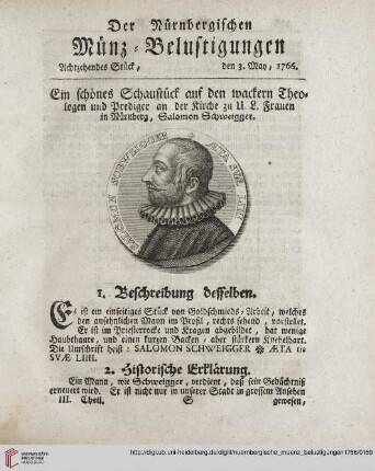 (Achtzehendes Stueck, den 3. May - Zwey und zwanzigstes Stueck, den 31. May)