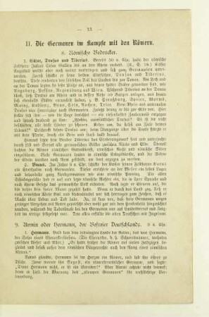II. Die Germanen im Kampfe mit den Römern