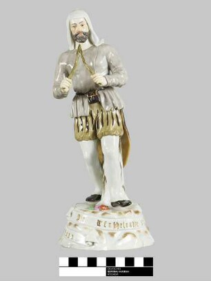 Porzellanfigur "Wünschelrutengänger"