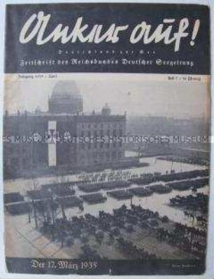 Fachzeitschrift für Seefahrt "Anker auf!" u.a. mit dem Gesetz für den Aufbau der Wehrmacht