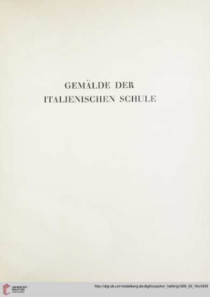 Gemälde der italienischen Schule (Nr. 49-57)
