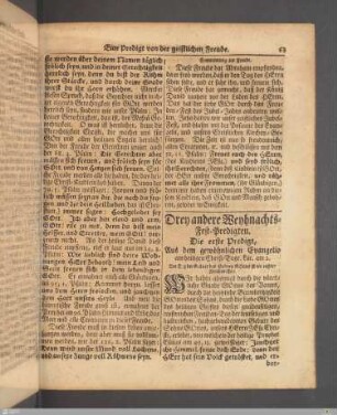 [Drey andere Weyhnachts-Fest-Predigten:] Die erste Weyhnachts-Fest-Predigt.