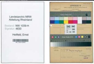Entnazifizierung Ernst Heilfeld , geb. 29.09.1900 (Viehkaufmann)