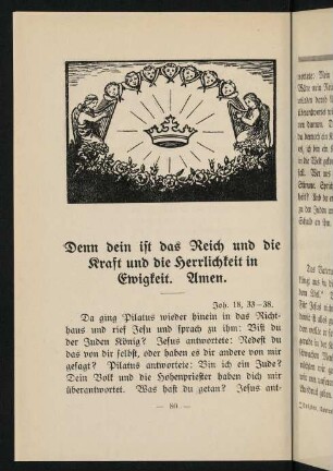 80-88, Denn dein ist das Reich und die Kraft und die Herrlichkeit in Ewigkeit. Amen.