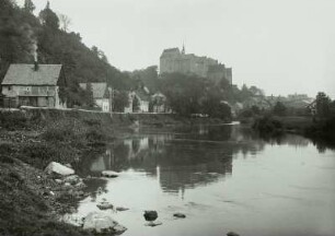 Schloss Colditz, Ansicht über die Mulde von Nordwesten
