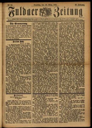 Ausgabe vom Samstag, den 18. März 1893.