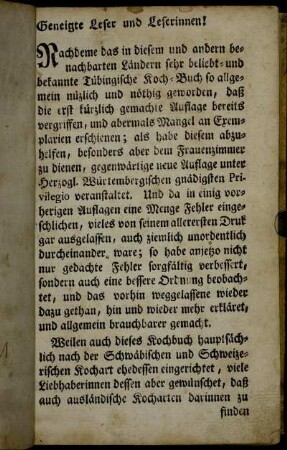 Geneigte Leser und Leserinnen!
