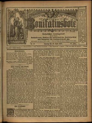 Ausgabe vom Sonntag, den 27. April 1919.