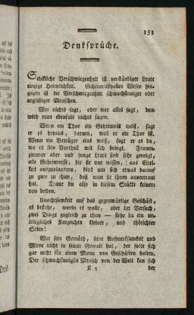 153-160, Denksprüche.