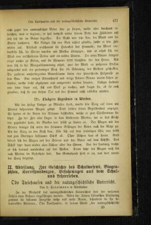 Odo Twiehausen und der naturgeschichtliche Unterricht