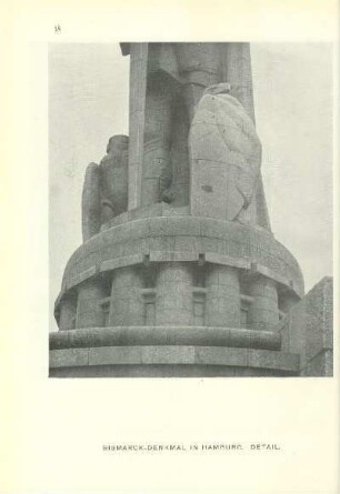 Bismarck-Denkmal in Hamburg. Detail