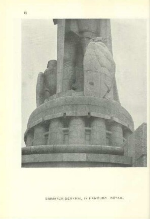 Bismarck-Denkmal in Hamburg. Detail