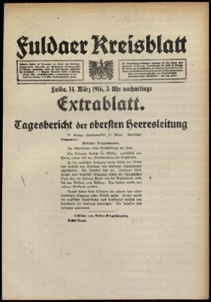 Ausgabe vom Dienstag, den 14. März 1916.