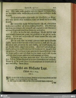 Epistel am Michaelis Tage. Offenb. XII, 7. -- 12. vers. 7.