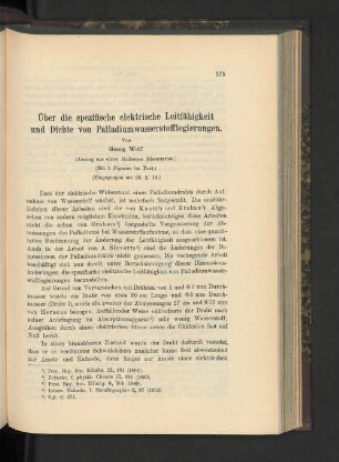 Über die spezifische elektrische Leitfähigkeit und Dichte von Palladiumwasserstofflegierungen.