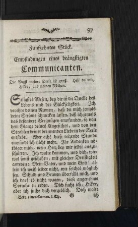 Funfzehntes Stück.