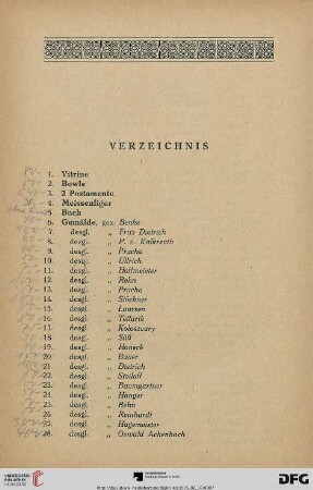 Verzeichnis (Nr. 1-417)