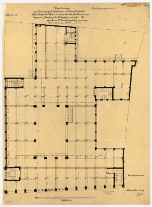 Warenhaus Wertheim, Rosenthaler Straße/Sophienstraße, Berlin 2. Bauabschnitt: Gesamtgrundriss 2.OG, 1:100