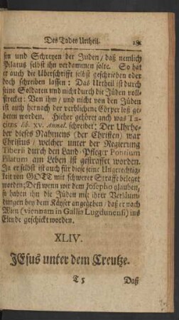 XLIV. JEsus unter dem Creutze