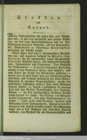 Dresden als Curort